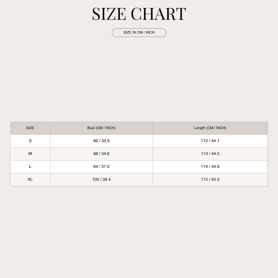 Women's Refined Dress Midi – Cinched Waist and Pleated Neck size chart