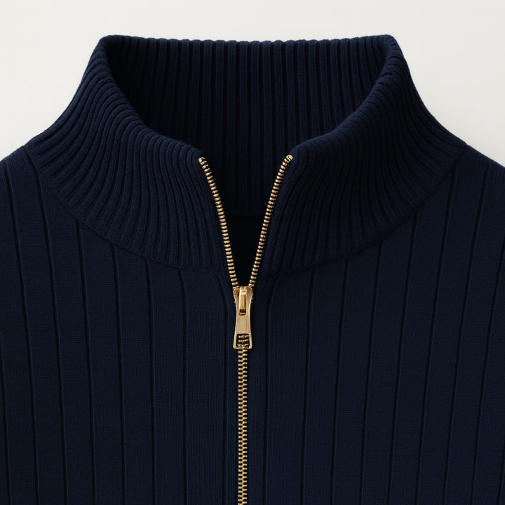 Womens_Ribbed_Knit_Shirt_Half_Zip_Mock_Neck_13