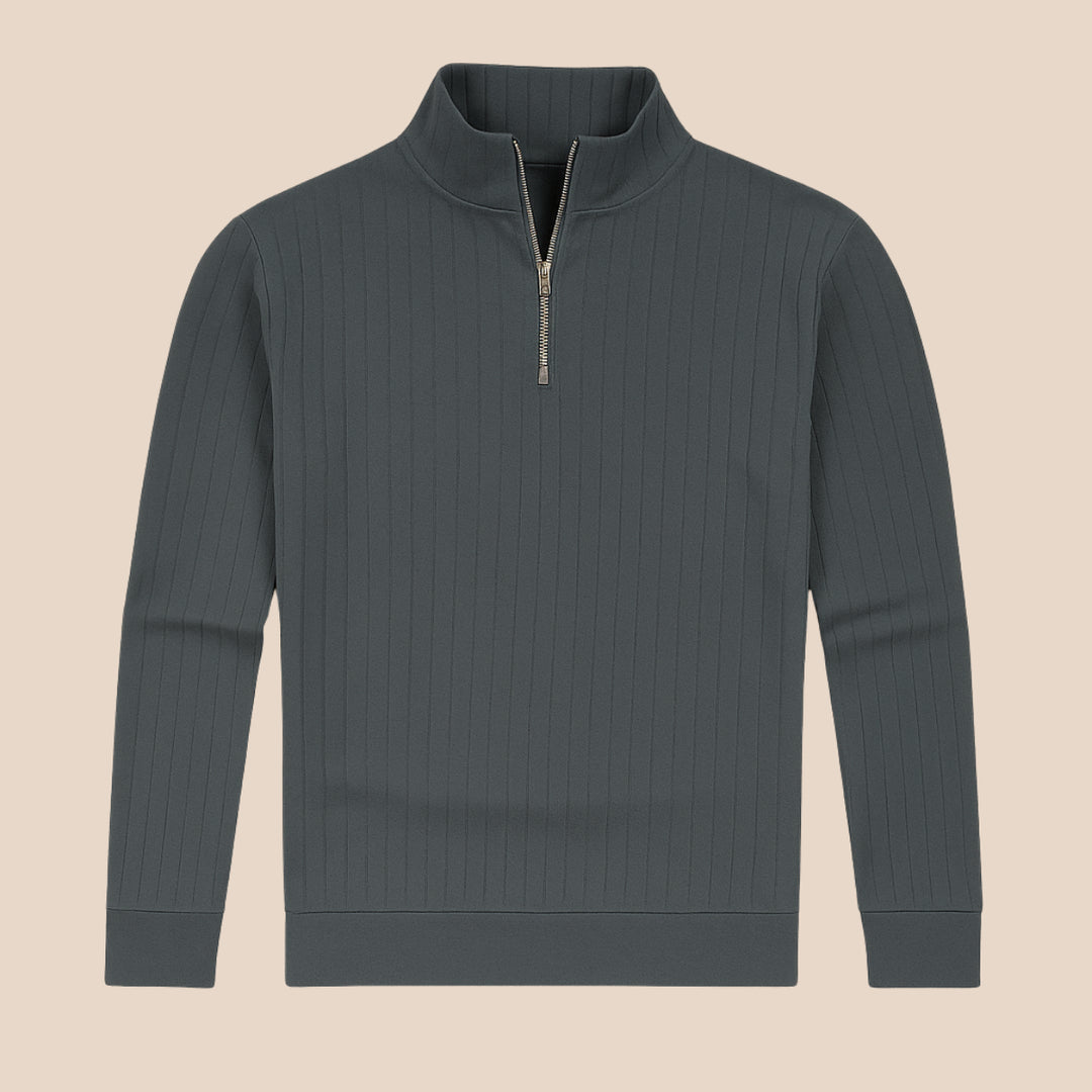 Womens_Ribbed_Knit_Shirt_Half_Zip_Mock_Neck_3