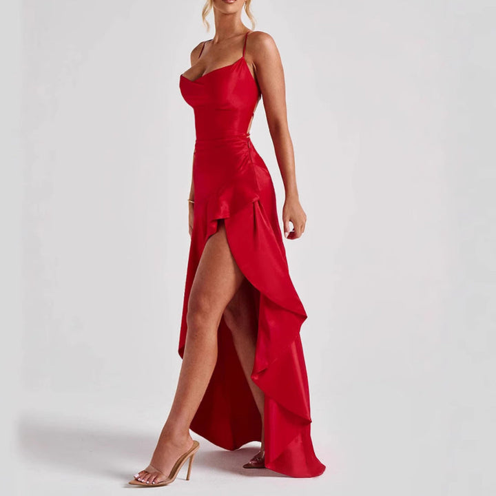 Womens_Satin_Maxi_Dress_Special_Occasion_Waterfall_Neckline_1