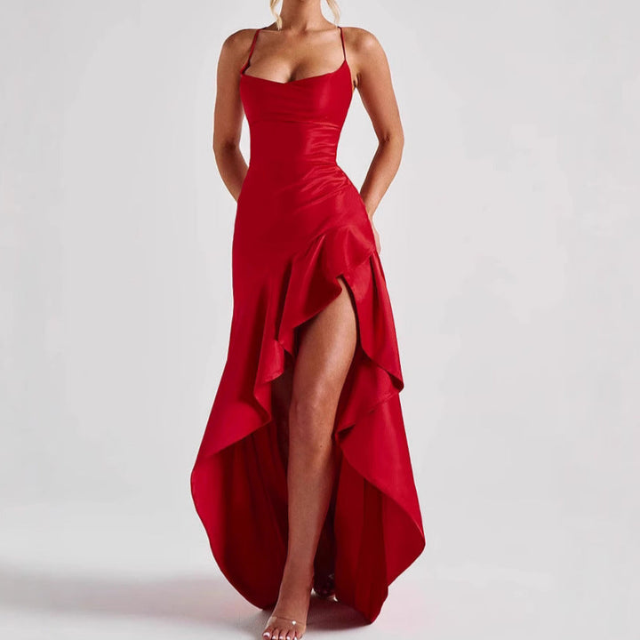 Womens_Satin_Maxi_Dress_Special_Occasion_Waterfall_Neckline_3