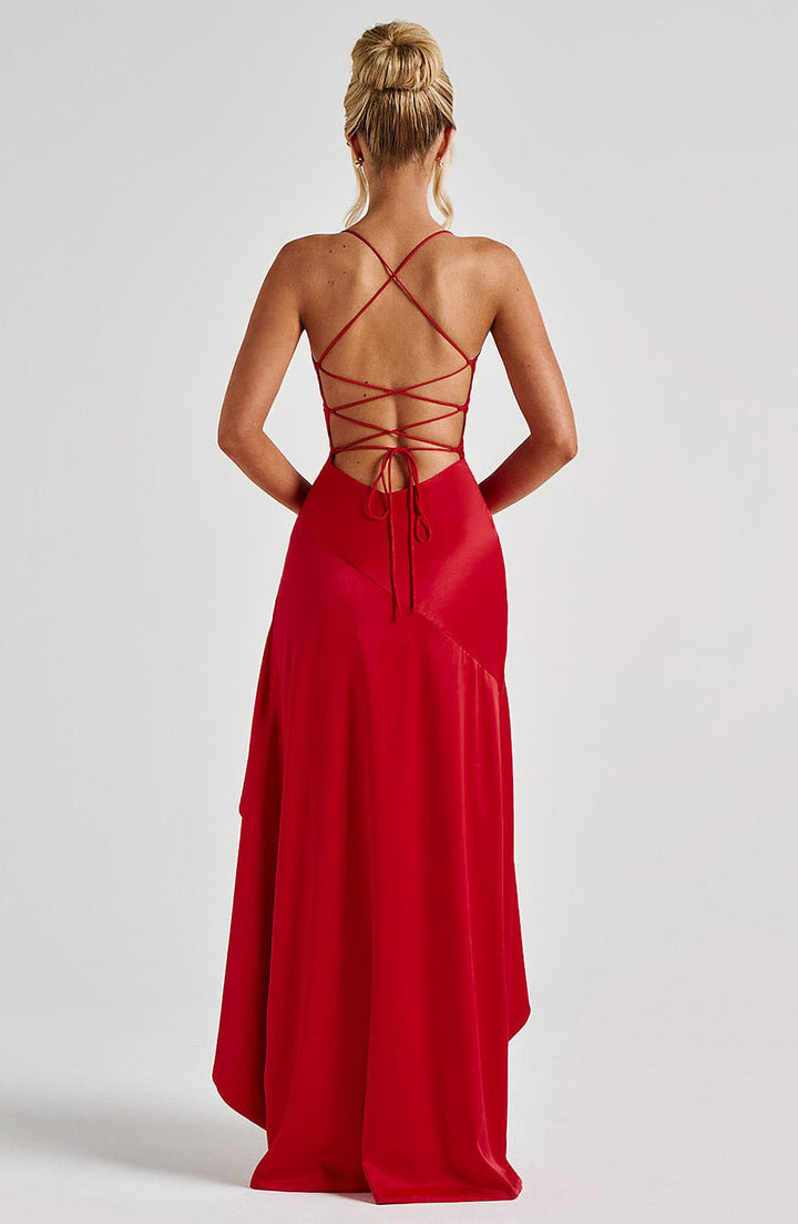 Womens_Satin_Maxi_Dress_Special_Occasion_Waterfall_Neckline_6