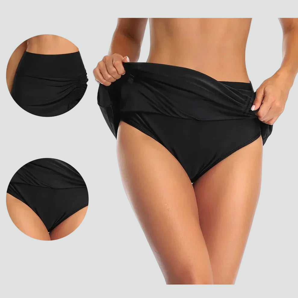 Womens_Sculpting_Swim_Skirt_High_Waisted_with_Ruching_4