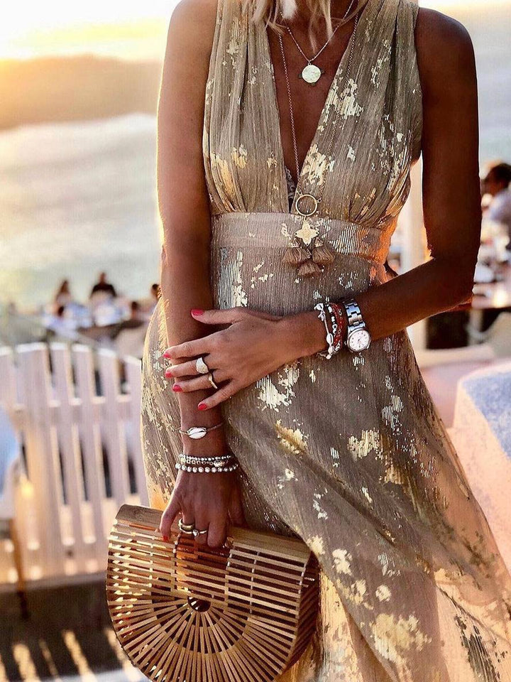 Womens_Sequin_Maxi_Dress_Glossy_V_Neck_Sleeveless_Evening_Beach_3