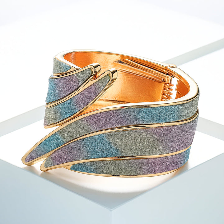 Women's Shiny Cuff Bracelet – With Shimmering Panels 5