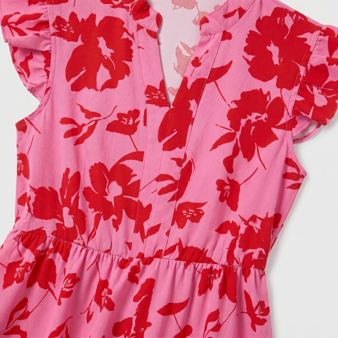Womens_Short_Dress_Floral_Print_with_Puff_Sleeves_and_Tiered_Skirt_6