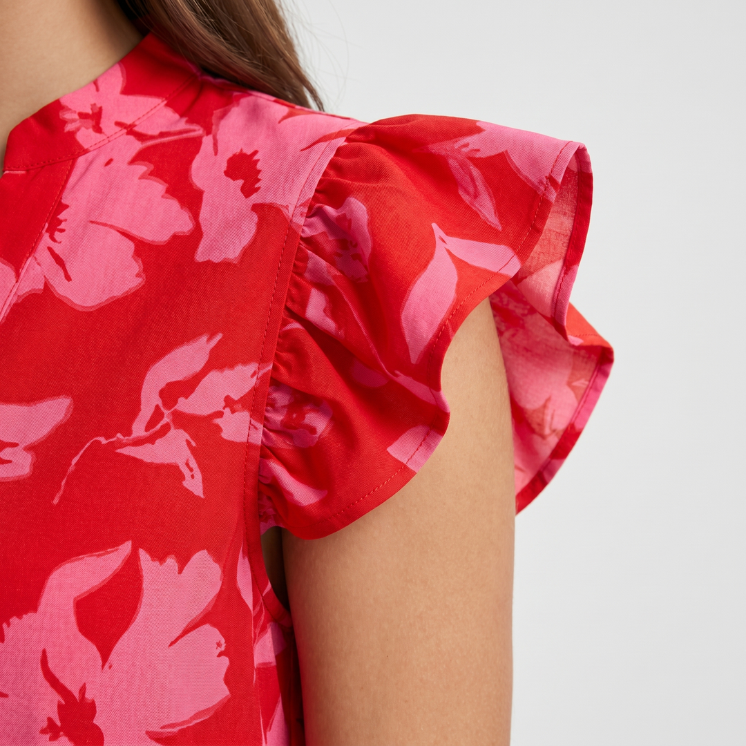 Womens_Short_Dress_Floral_Print_with_Puff_Sleeves_and_Tiered_Skirt_7