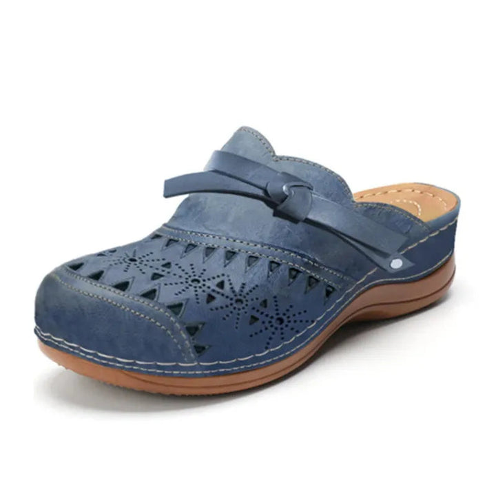 Womens_Slip_On_Clogs_Bow_Accent_Cutout_Wedge_Sole_1