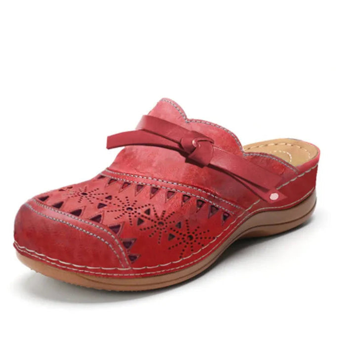 Womens_Slip_On_Clogs_Bow_Accent_Cutout_Wedge_Sole_2