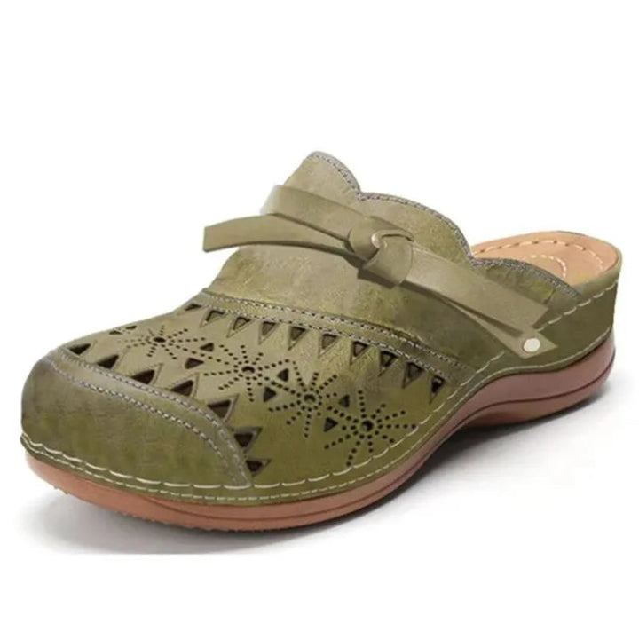 Womens_Slip_On_Clogs_Bow_Accent_Cutout_Wedge_Sole_4