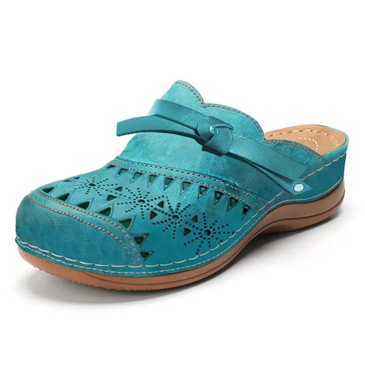 Womens_Slip_On_Clogs_Bow_Accent_Cutout_Wedge_Sole_5
