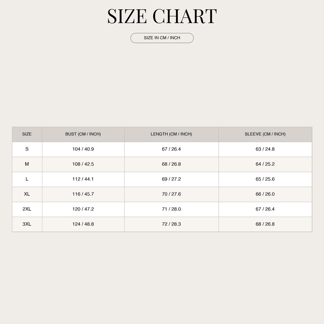 Women's Soft Knitted Sweater – Loose Knit and Wool size chart