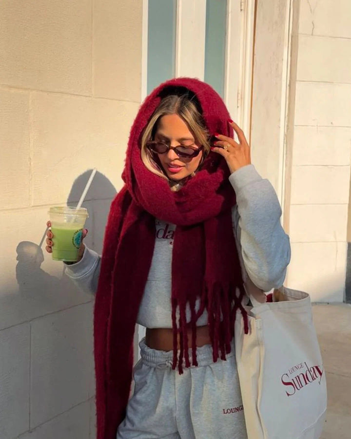 Women's Soft Winter Scarf – Generously Cut with Fringes and Pleasantly Warm 4