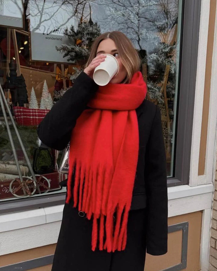 Women's Soft Winter Scarf – Generously Cut with Fringes and Pleasantly Warm 5