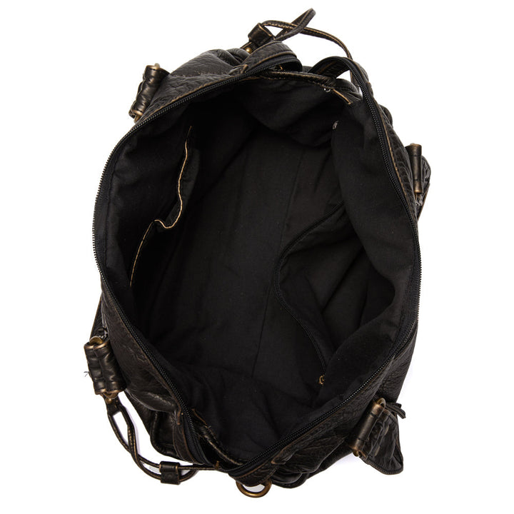 Women's Spacious Black Shoulder Bag – 37cm PU Leather and Adjustable Strap 8