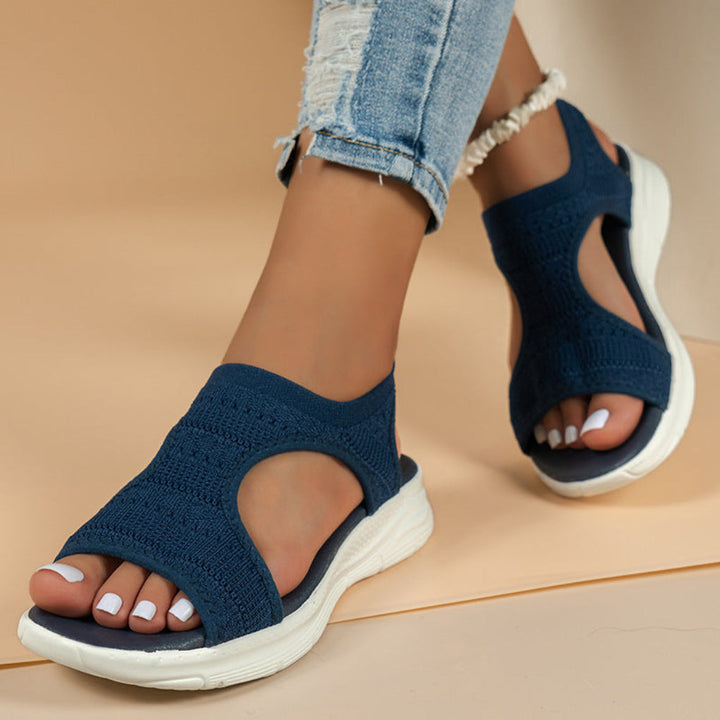 Womens_Sport_Sandals_Knit_Straps_with_Cushioned_Footbed_3