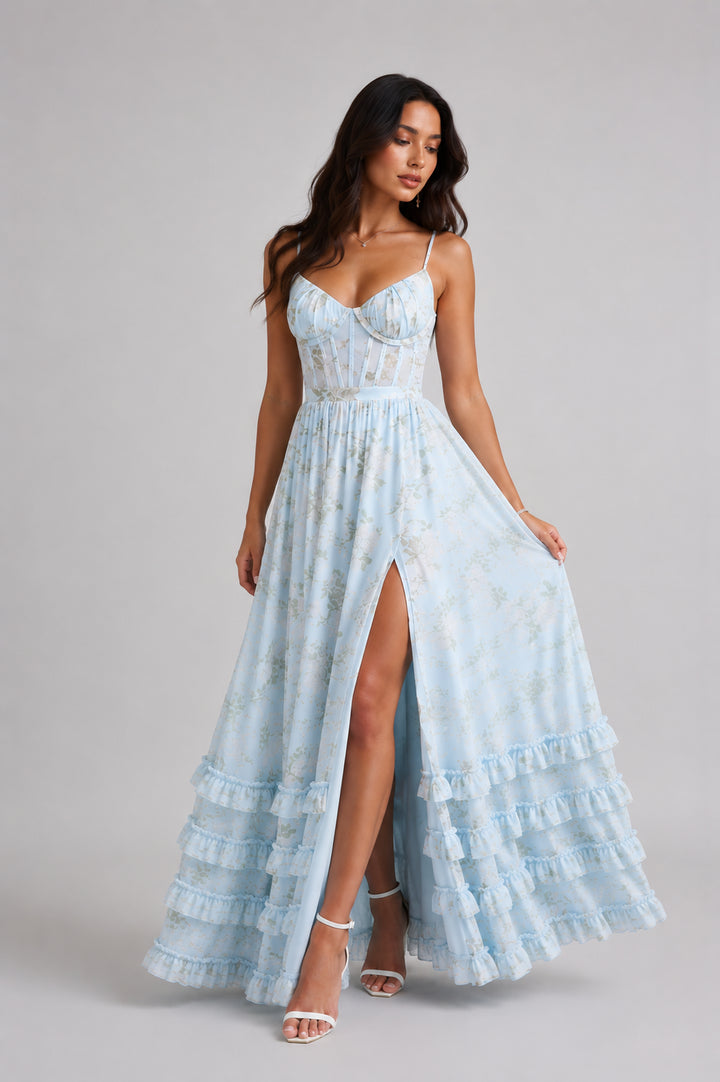 Womens_Storybook_Summer_Dress_A_Line_with_Ruffles_and_Slit_1
