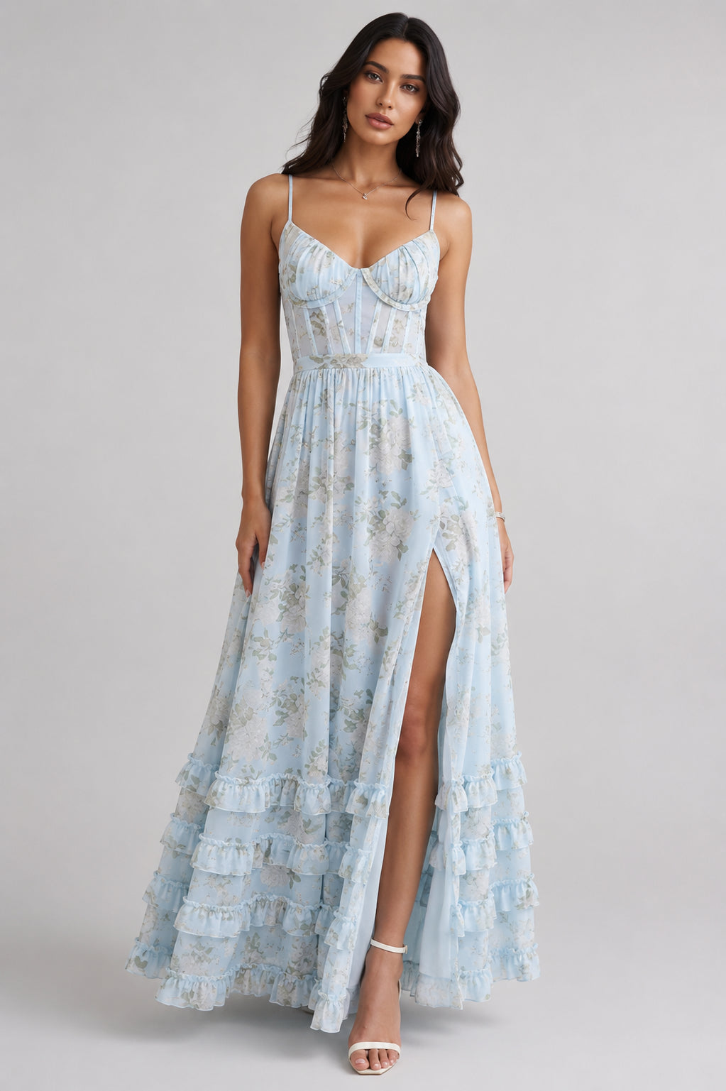 Womens_Storybook_Summer_Dress_A_Line_with_Ruffles_and_Slit_2