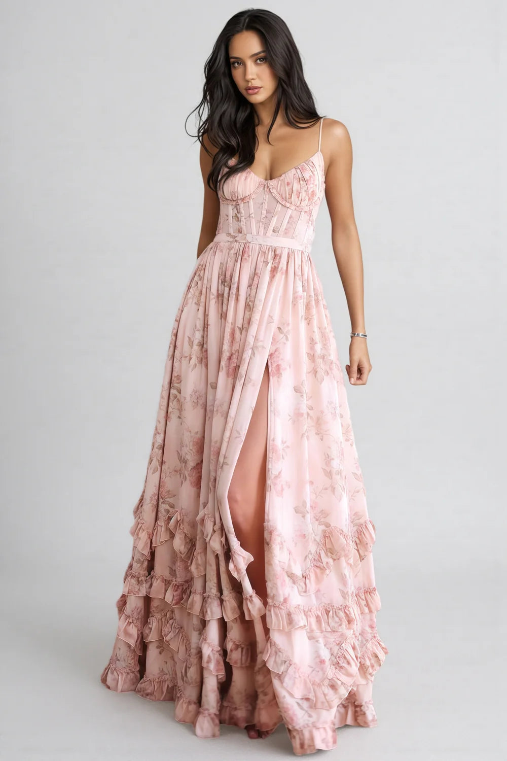 Womens_Storybook_Summer_Dress_A_Line_with_Ruffles_and_Slit_5