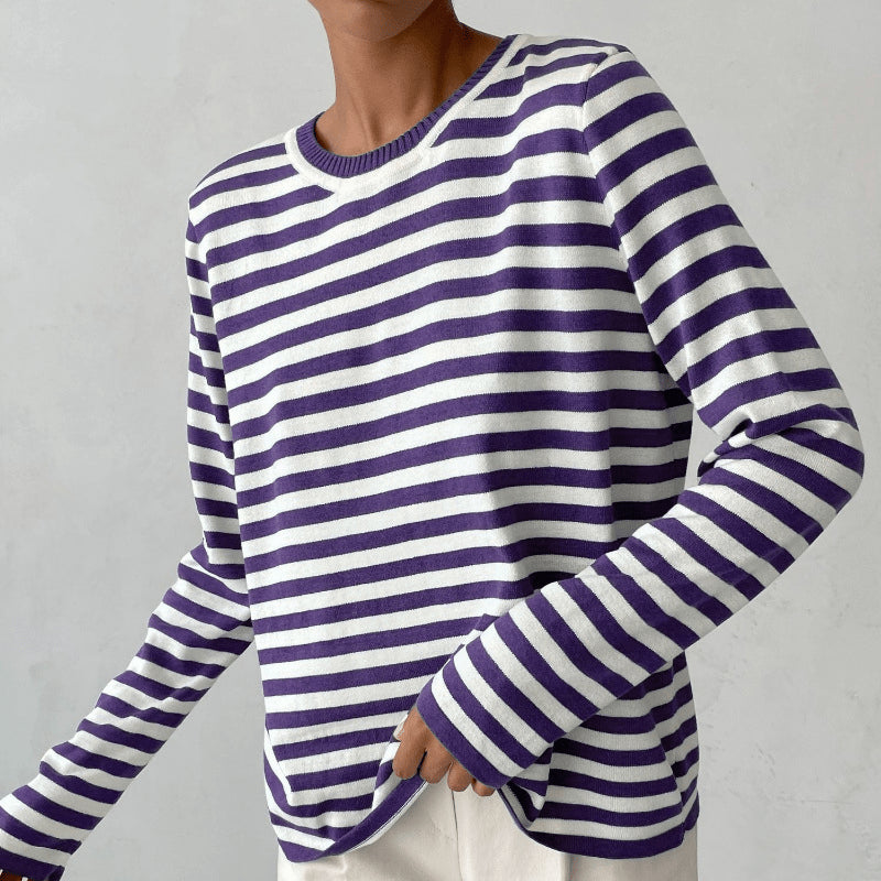 Womens_Striped_Knit_Pullover_Soft_One_Size_Design_11