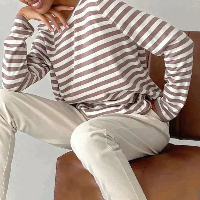 Womens_Striped_Knit_Pullover_Soft_One_Size_Design_3