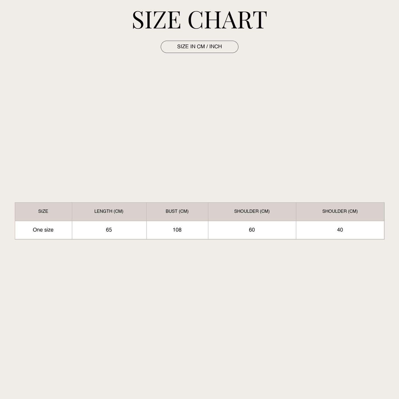 Women's Striped Knit Pullover – Soft One-Size Design size chart