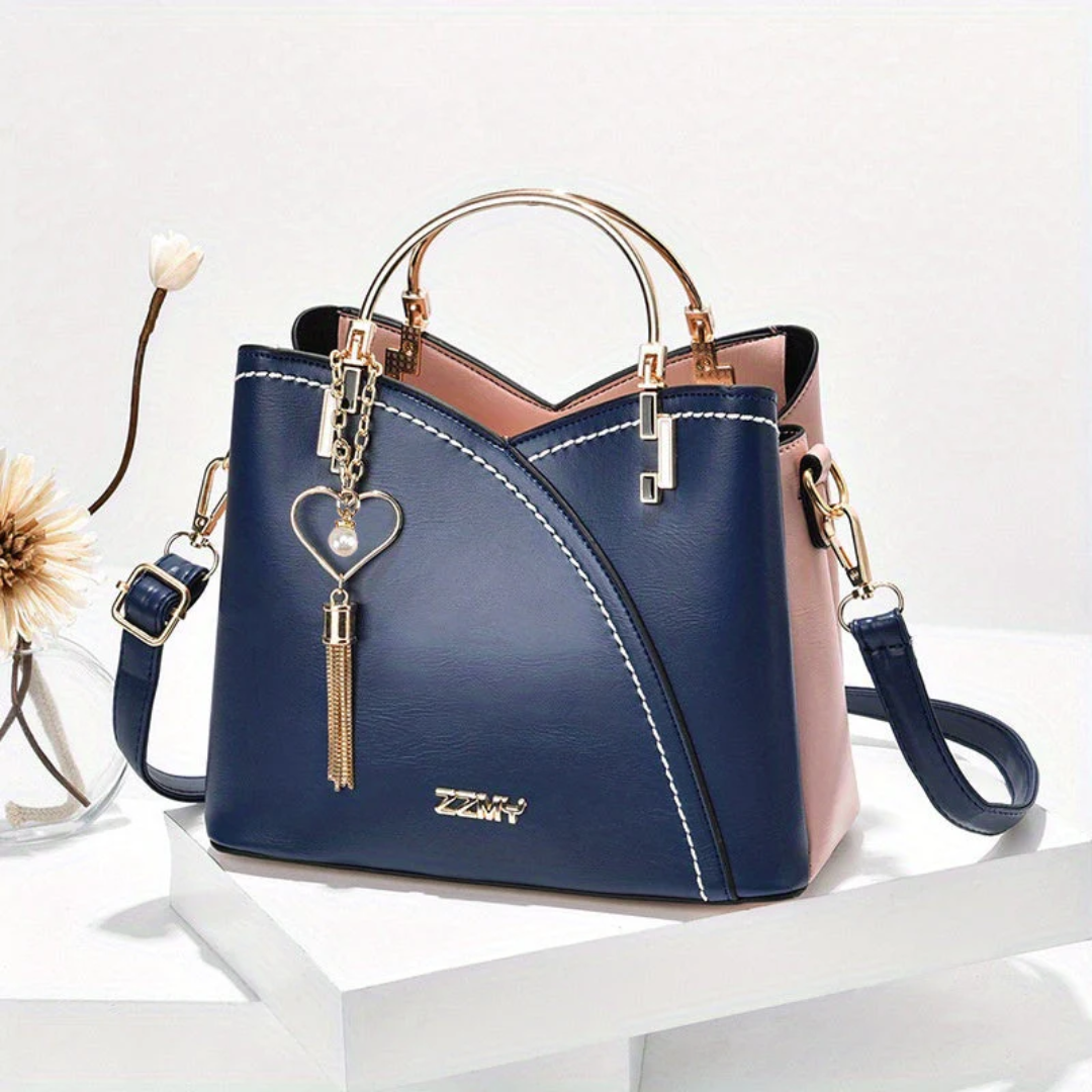 Women's Structured Handbag – With Adjustable Shoulder Strap and Top Carry Handles 2