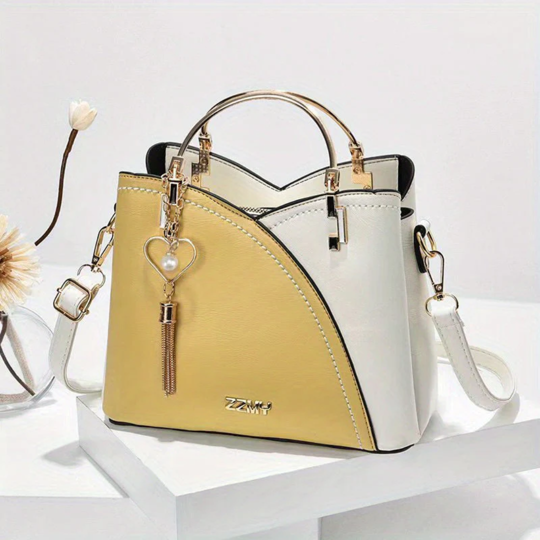 Women's Structured Handbag – With Adjustable Shoulder Strap and Top Carry Handles 5