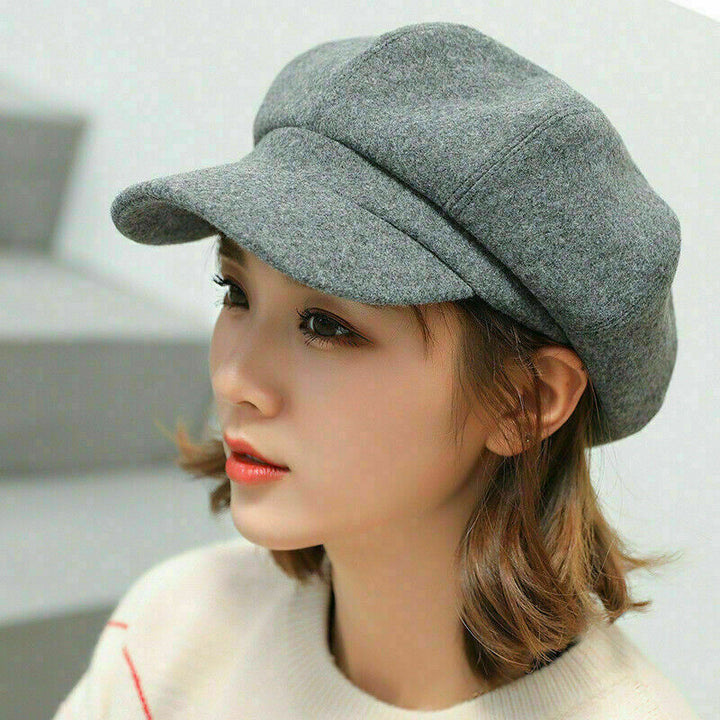 Women's Stylish Flat Cap – Warm and Comfortable Vintage Design 1