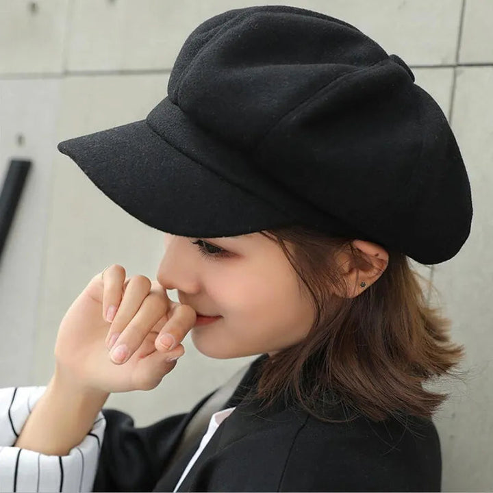 Women's Stylish Flat Cap – Warm and Comfortable Vintage Design 4