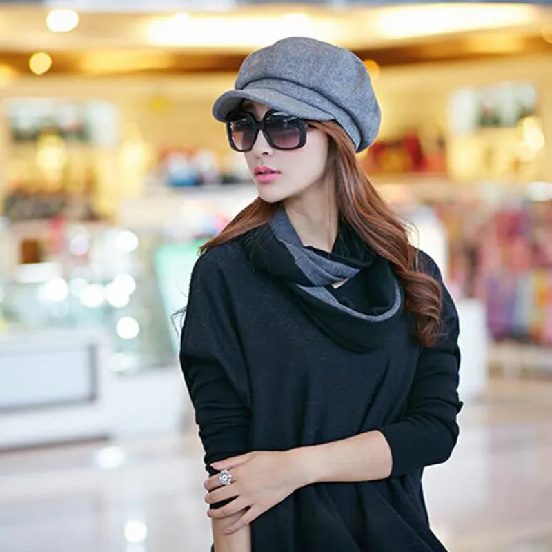 Women's Stylish Flat Cap – Warm and Comfortable Vintage Design 7