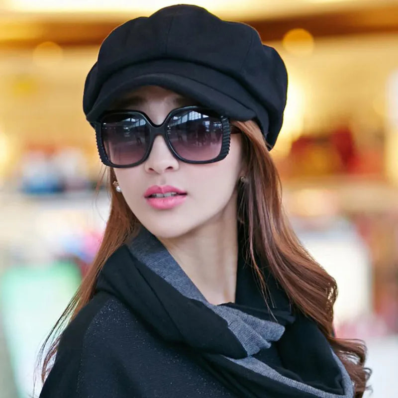 Women's Stylish Flat Cap – Warm and Comfortable Vintage Design 9