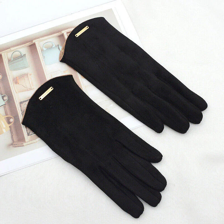 Women's Stylish Suede Gloves – Soft Lined and Warm 3