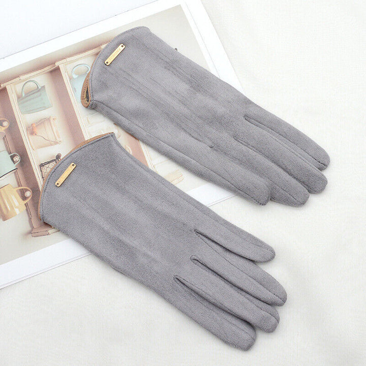 Women's Stylish Suede Gloves – Soft Lined and Warm 4