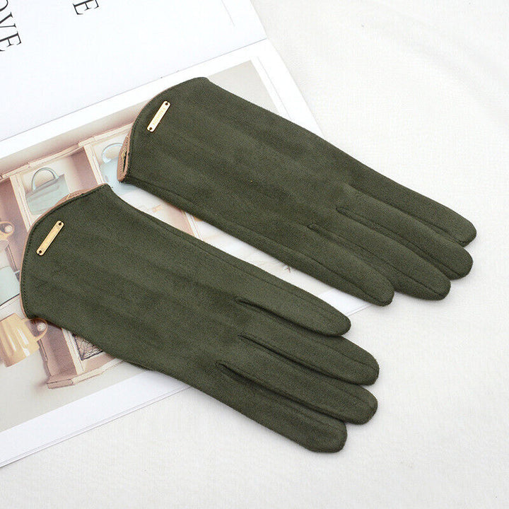 Women's Stylish Suede Gloves – Soft Lined and Warm 5