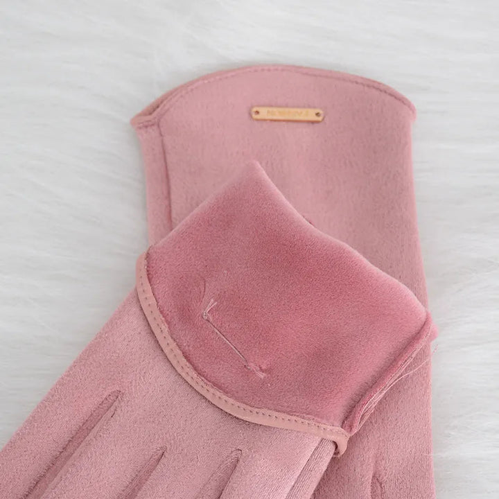 Women's Stylish Suede Gloves – Soft Lined and Warm 7