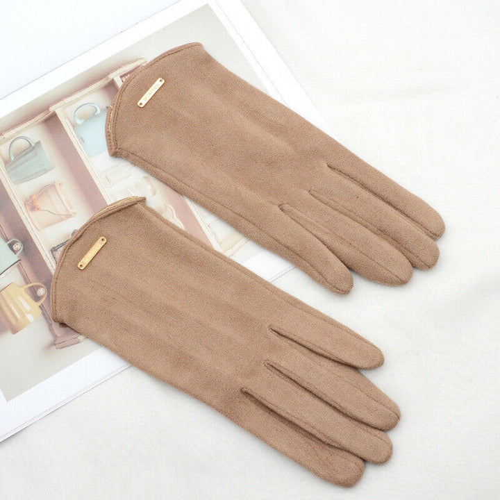 Women's Suede Gloves – Soft Warm Lining 1