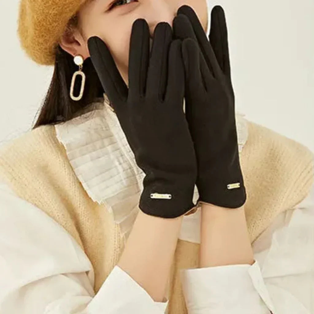 Women's Suede Gloves – Soft Warm Lining 10
