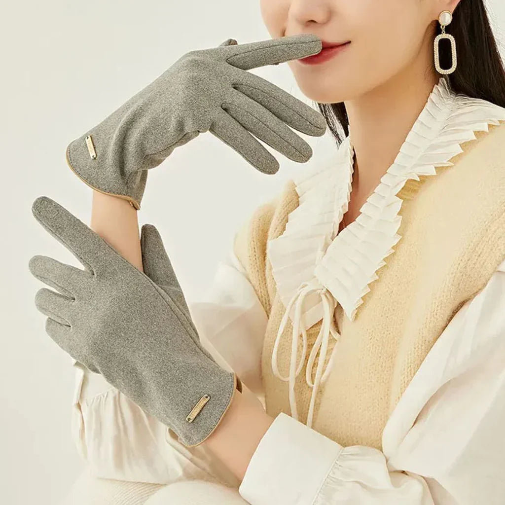 Women's Suede Gloves – Soft Warm Lining 12