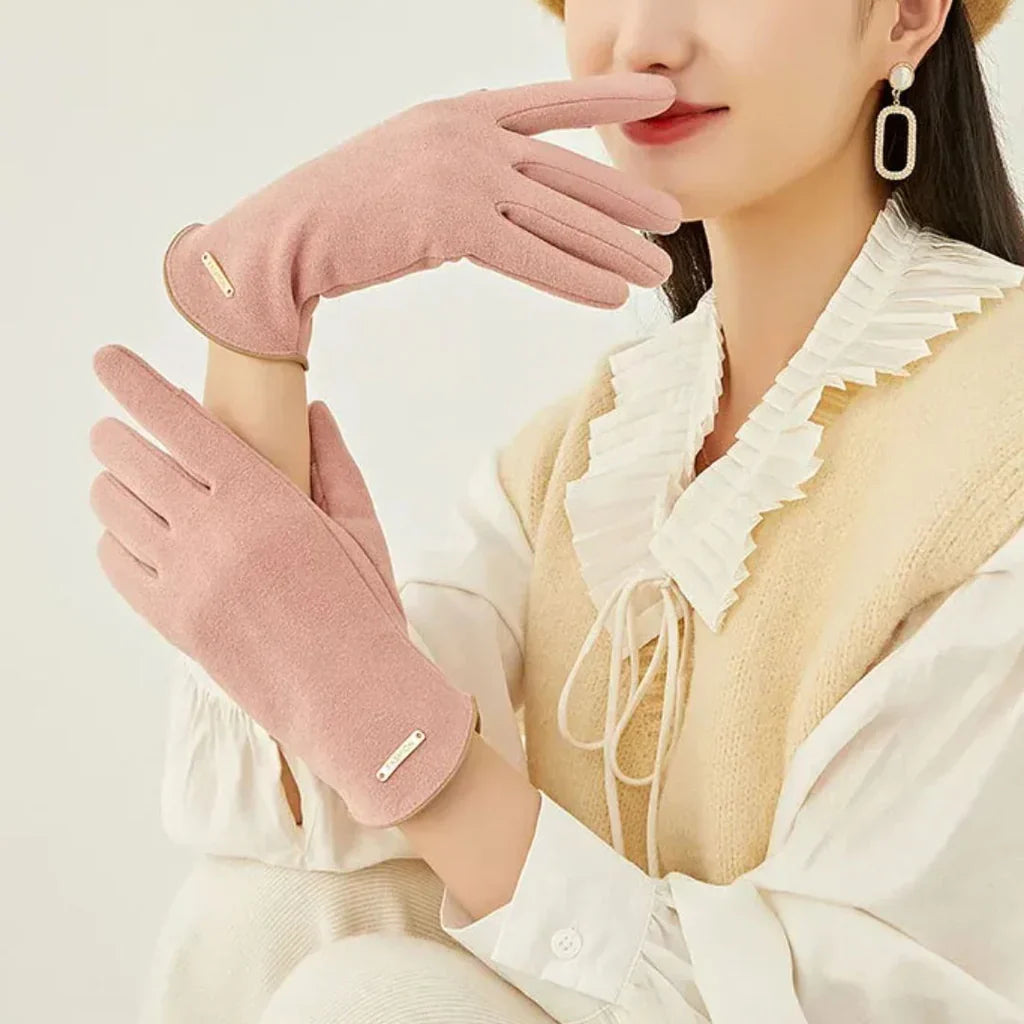 Women's Suede Gloves – Soft Warm Lining 13