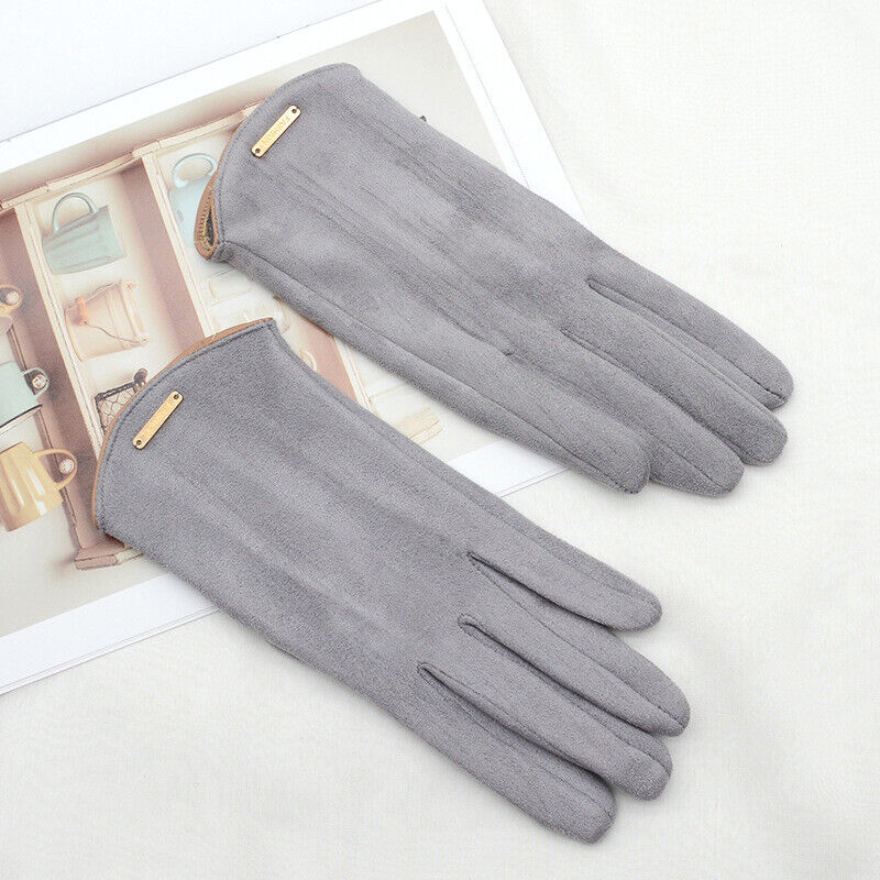 Women's Suede Gloves – Soft Warm Lining 4