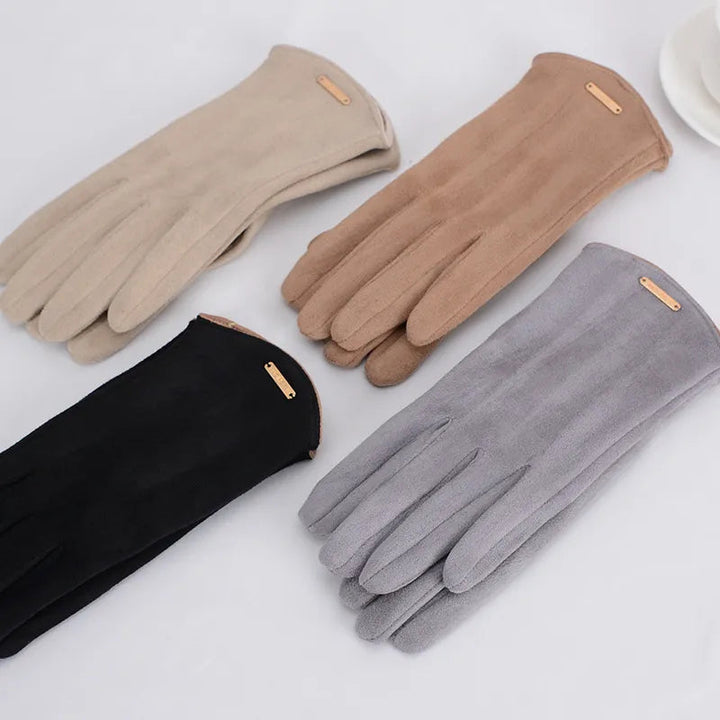 Women's Suede Gloves – Soft Warm Lining 9