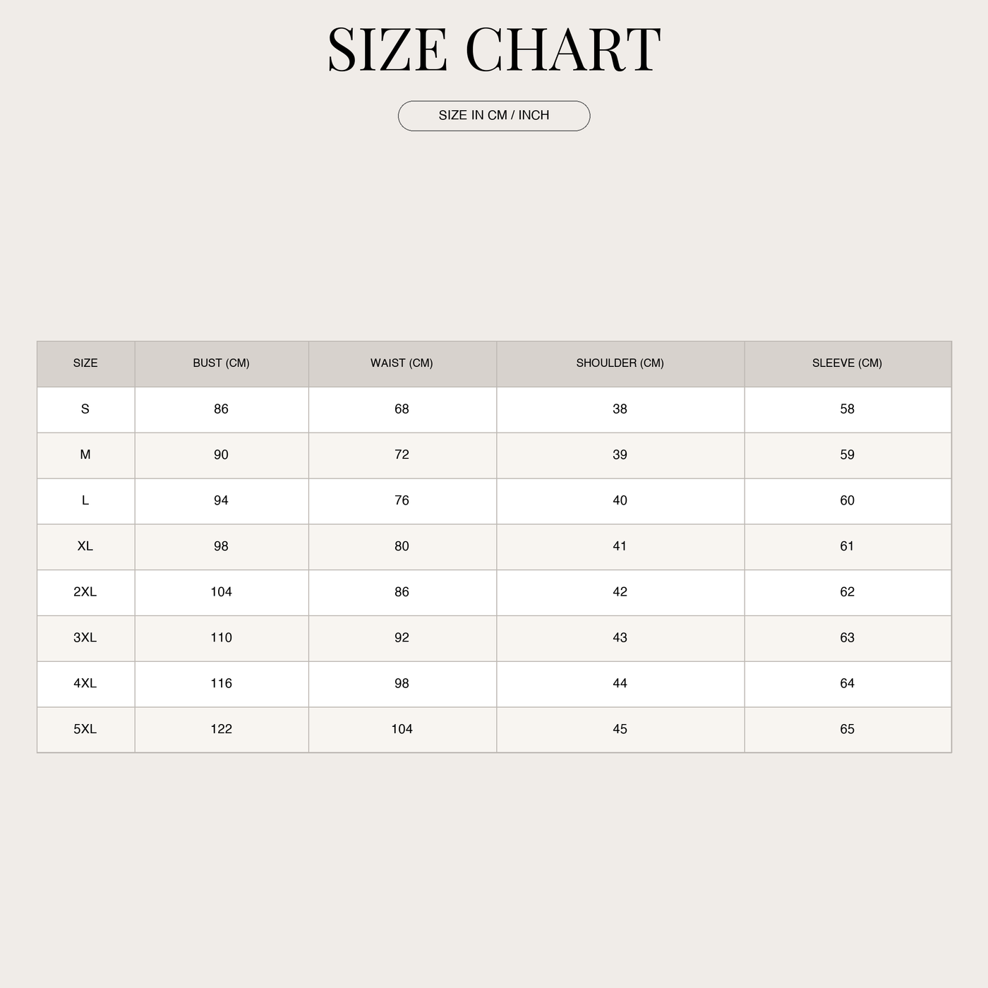 Women's Summer Cardigan – Elegant with Fine Knit Pattern size chart