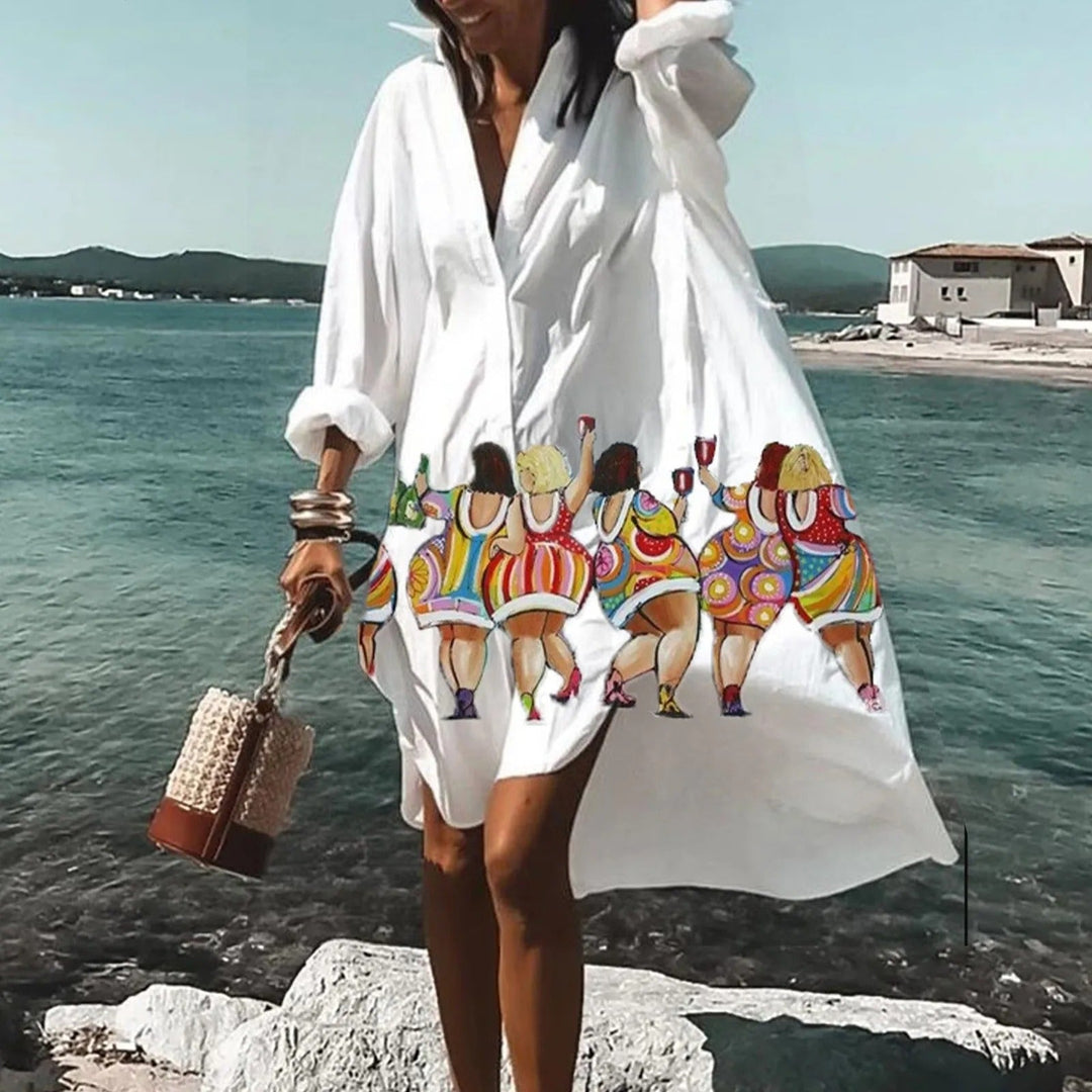 Womens_Summer_Casual_Shirt_Dress_With_Button_Placket_and_Tie_Belt_2