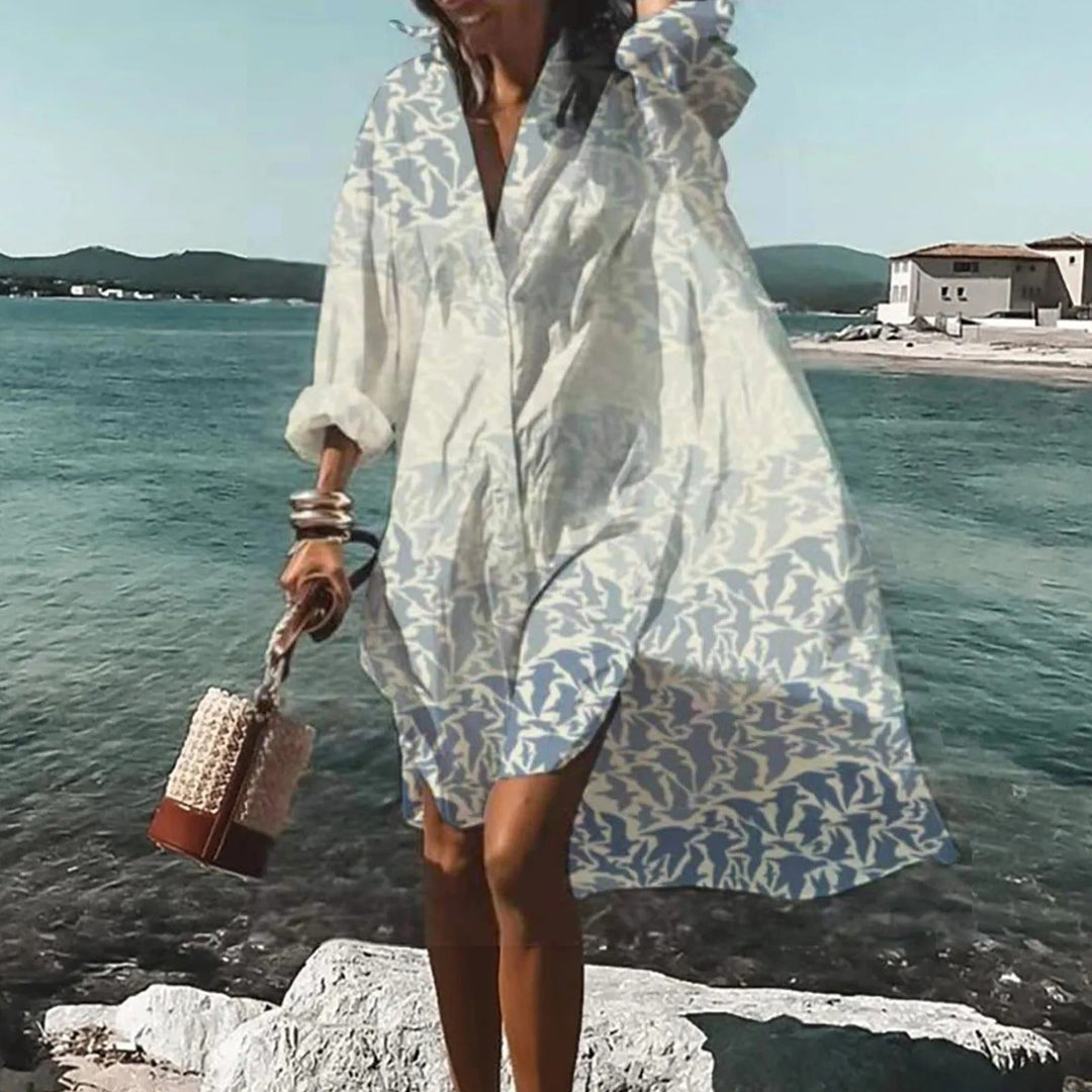 Womens_Summer_Casual_Shirt_Dress_With_Button_Placket_and_Tie_Belt_3