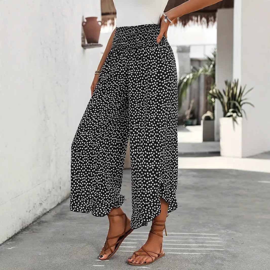 Womens_Summer_Pants_Flowy_Wide_Leg_Dot_Print_2