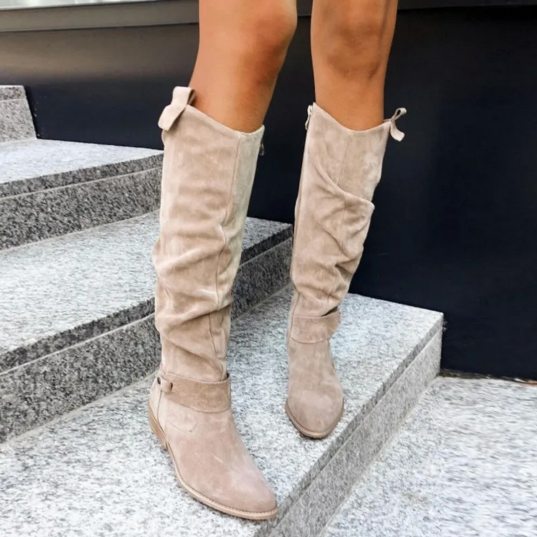 Womens_Tall_Winter_Boots_Zipper_Closure_with_Low_Heel_2