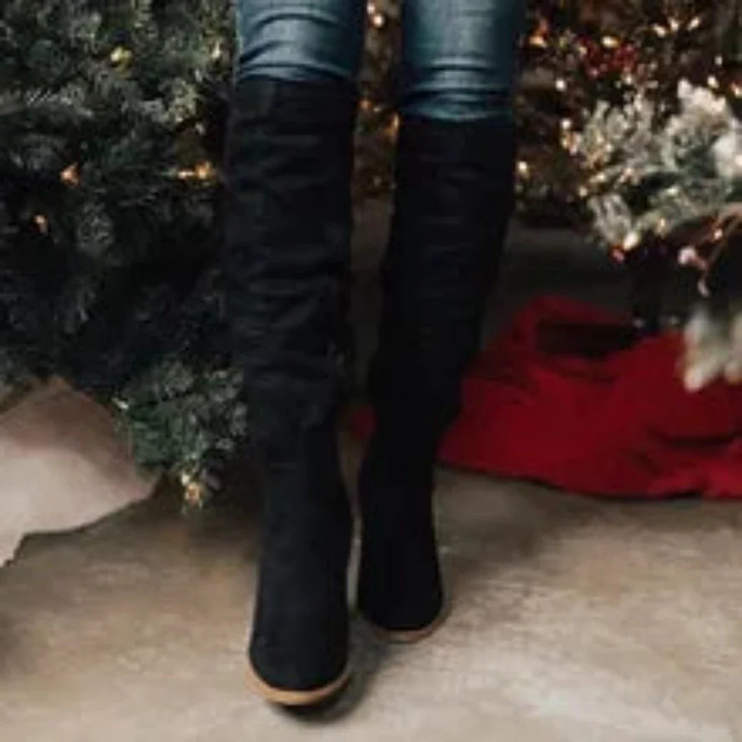 Womens_Tall_Winter_Boots_Zipper_Closure_with_Low_Heel_7