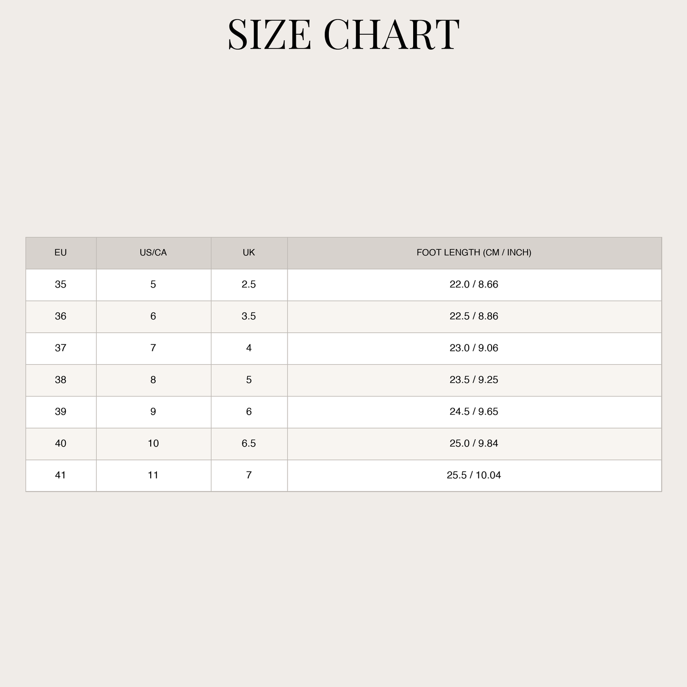 Women's Toe Separator Slippers – With Contoured Footbed size chart