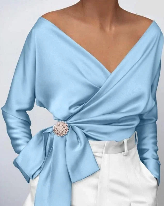 Women_s_Top_Elegant_Wrap_with_Bow_and_Brooch_luhvia_3.jpg